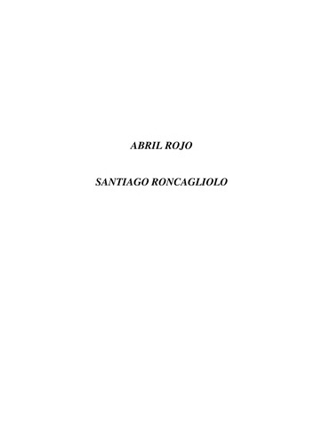 Cover for Abril rojo