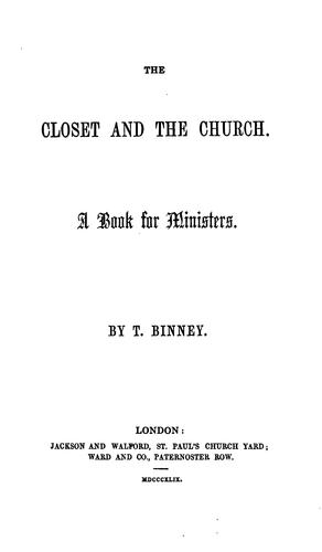 Cover for The closet and the church