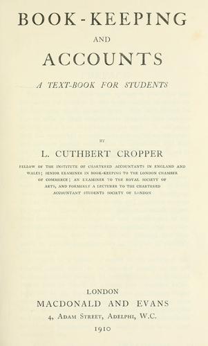 Cover for Book-keeping and accounts