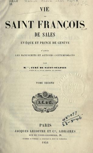 Cover for Vie de Saint François de Sales