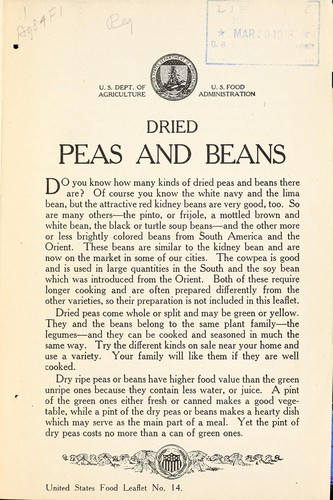 Cover for Dried peas and beans