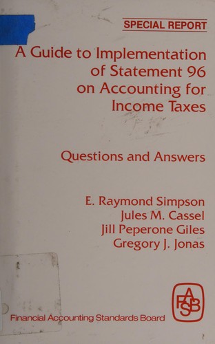 Cover for Guide to Implementation of Statement 96 on Accounting