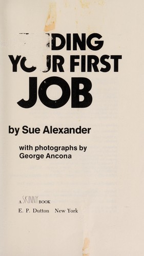 Cover for Finding your first job
