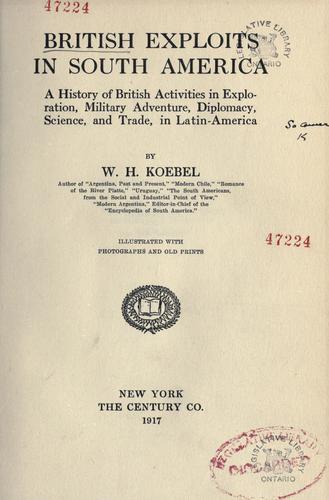 Cover for British exploits in South America