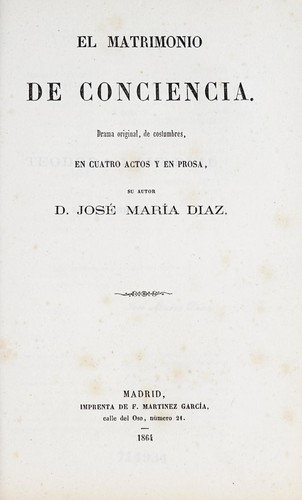 Cover for El matrimonio de conciencia
