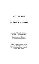 Cover for By the Pen (Middle East Monographs)