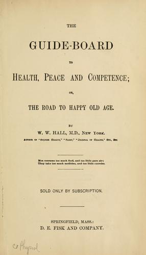 Cover for guide-board to health, peace, and competence
