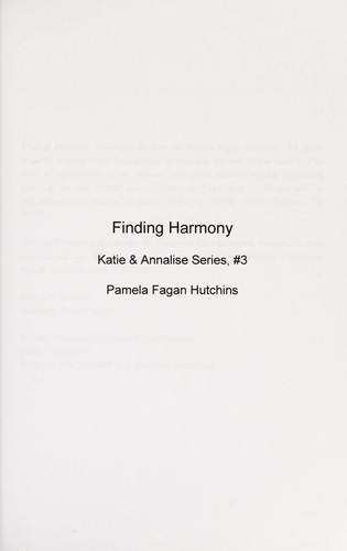 Cover for Finding harmony