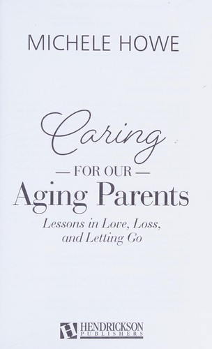 Cover for Caring for Our Aging Parents
