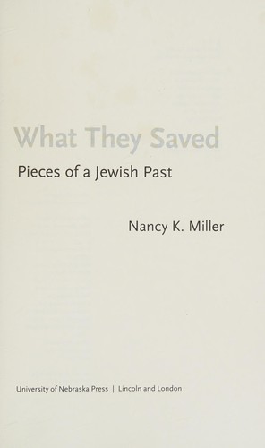 Cover for What they saved