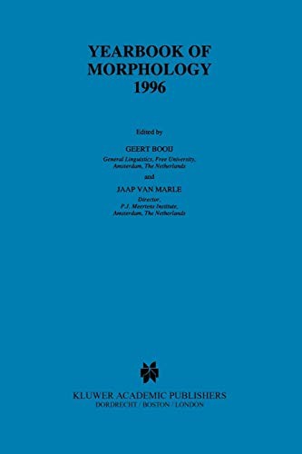 Cover for Yearbook of Morphology 1996