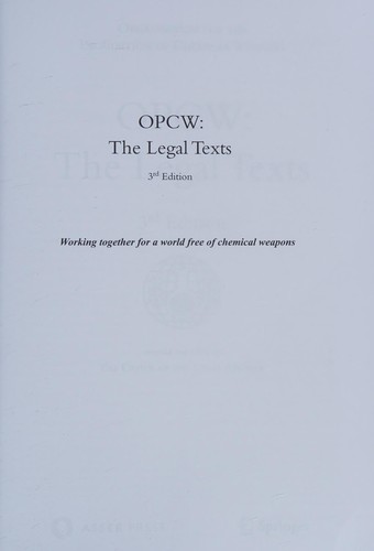 Cover for OPCW