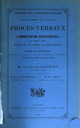 Cover for Documents sur la révolution franc̜aise.
