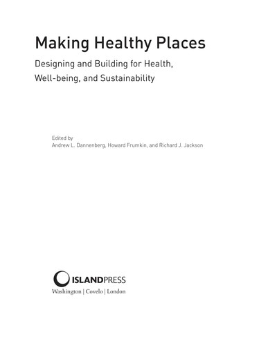 Cover for Making healthy places