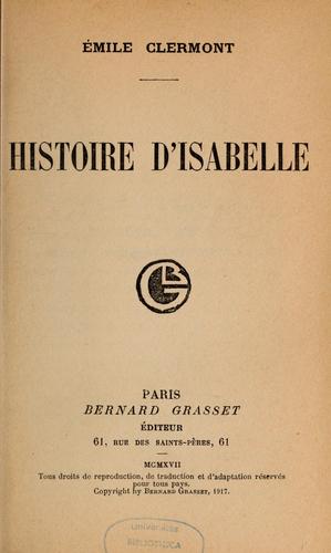 Cover for Histoire d'Isabelle