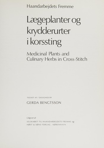 Cover for Lægeplanter og krydderurter i korssting