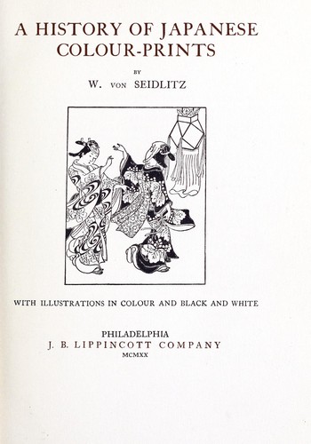 Cover for A history of Japanese colour-prints