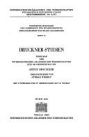 Cover for Bruckner-Studien