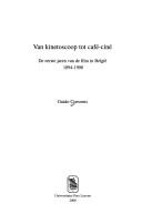 Cover for Van kinetoscoop tot café-ciné