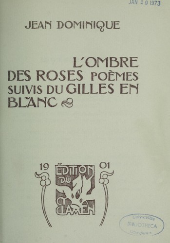 Cover for L'ombre des roses