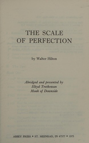 Cover for The scale of perfection