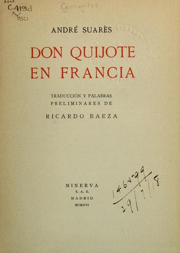 Cover for Don Quijote en Francia.