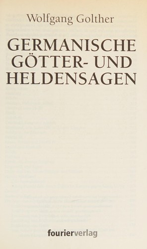 Cover for Germanische Götter- und Heldensagen