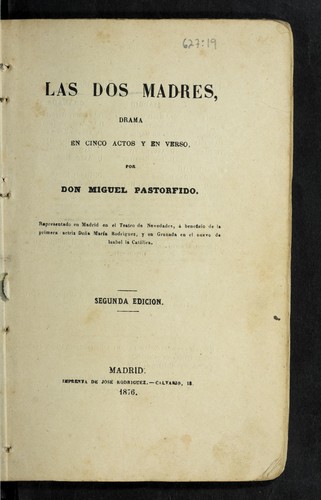 Cover for Las dos madres