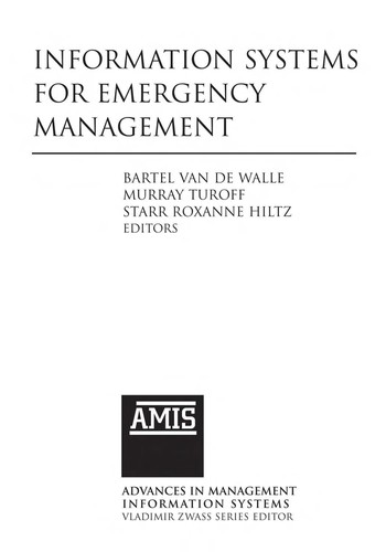 Cover for Information systems for emergency management