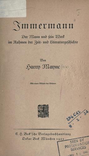 Cover for Immermann