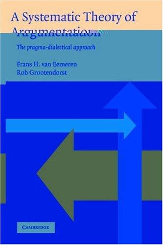 Cover for A systematic theory of argumentation