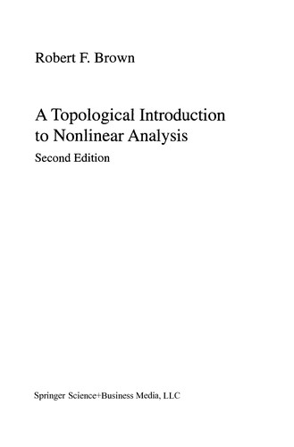 Cover for A Topological Introduction to Nonlinear Analysis