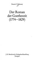 Cover for Der Roman der Goethezeit, 1774-1829