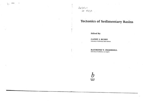 Cover for Recent advances in the tectonics of sedimentary basins