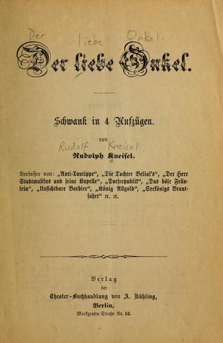 Cover for Der liebe Onkel