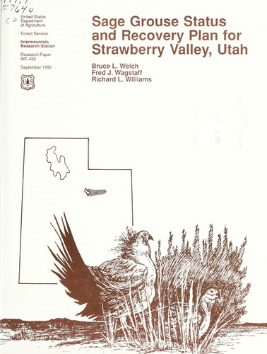 Cover for Sage grouse status and recovery plan for Strawberry Valley, Utah