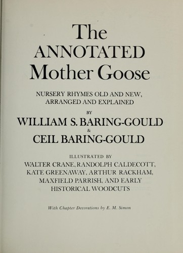 Cover for The Annotated Mother Goose