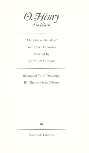 Cover for O. Henry à La Carte