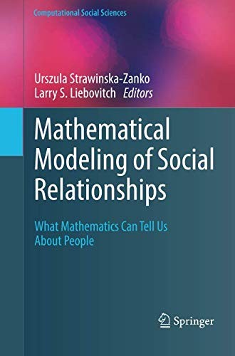 Cover for Mathematical Modeling of Social Relationships