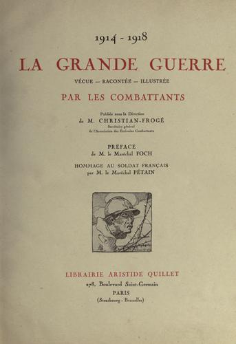 Cover for 1914-1918 [i.e. dix neuf cent quartorze-vix neuf cent dix-huit]