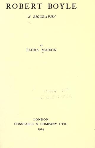 Cover for Robert Boyle