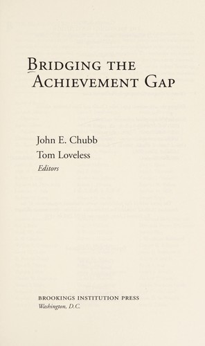 Cover for Bridging the achievement gap