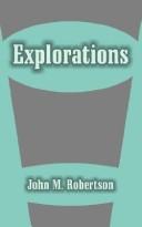 Cover for Explorations
