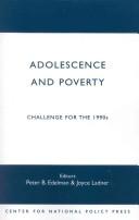 Cover for Adolescence and Poverty