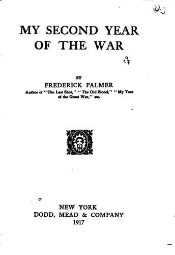 Cover for My second year of the war