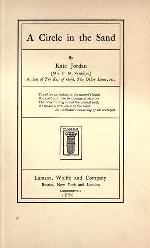Cover for A circle in the sand