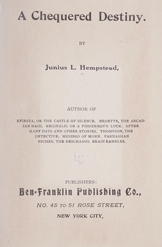Cover for A chequered destiny