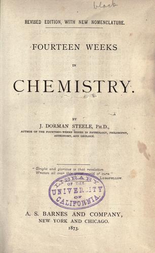Cover for Fourteen weeks in chemistry