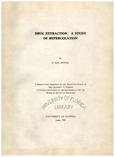 Cover for Drug extraction