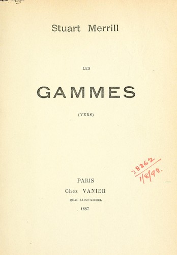 Cover for Les gammes
